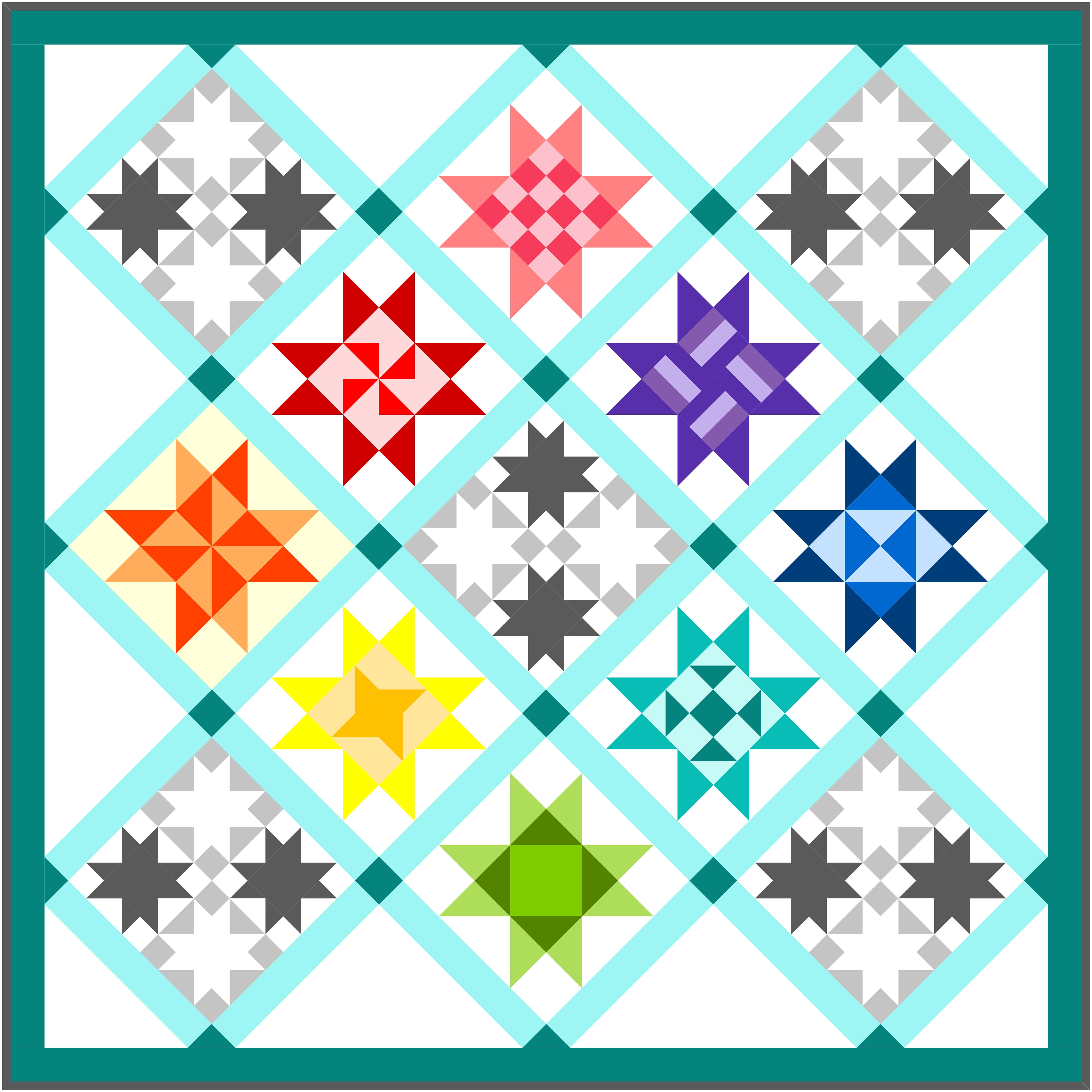 Crystal Quilters BOM Rainbow