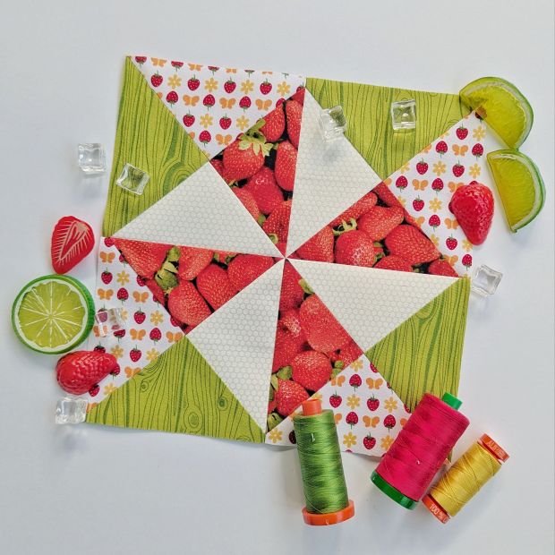 Fat Quarter Shop Sewcialites 3 Block 4 "Spring Wind", sewn by Cara Brooke of That Crafty Cara