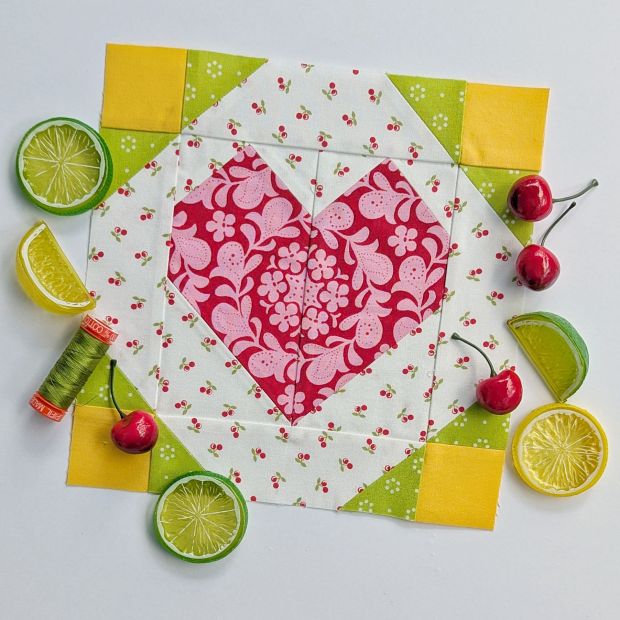 Fat Quarter Shop Sewcialites 3 Block 5 "Little Love", sewn by Cara Brooke of That Crafty Cara