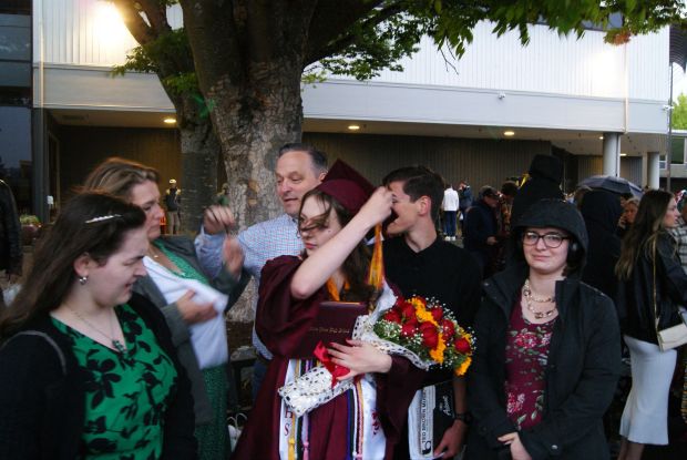 Family graduation photo preparations